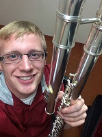 Trey Sims with bass flute. 