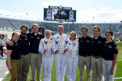 2017 Bronco Marching Band Senior Staff at Spartan Stadium.